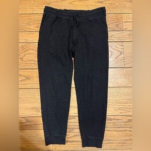 Faherty Sweatpants Mens Large Dark Black Joggers Casual Drawstring Workout